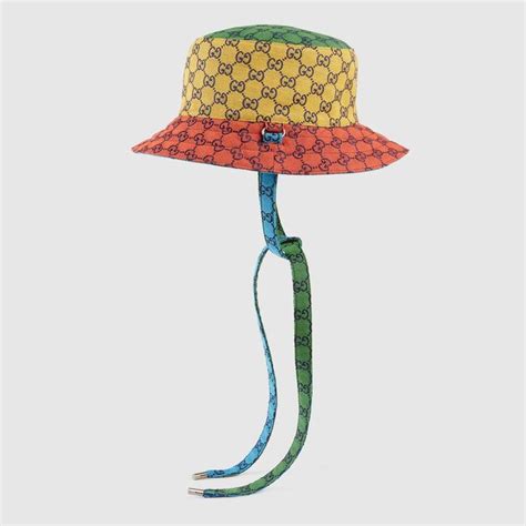 rainbow gucci bucket hat|Gucci bucket hat for men.